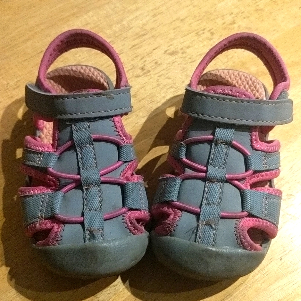 Toddler Girl 7 Trail Sandals - Grey, Pink